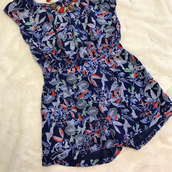 Silk printed Dolman Romper - Picture 2 of 3